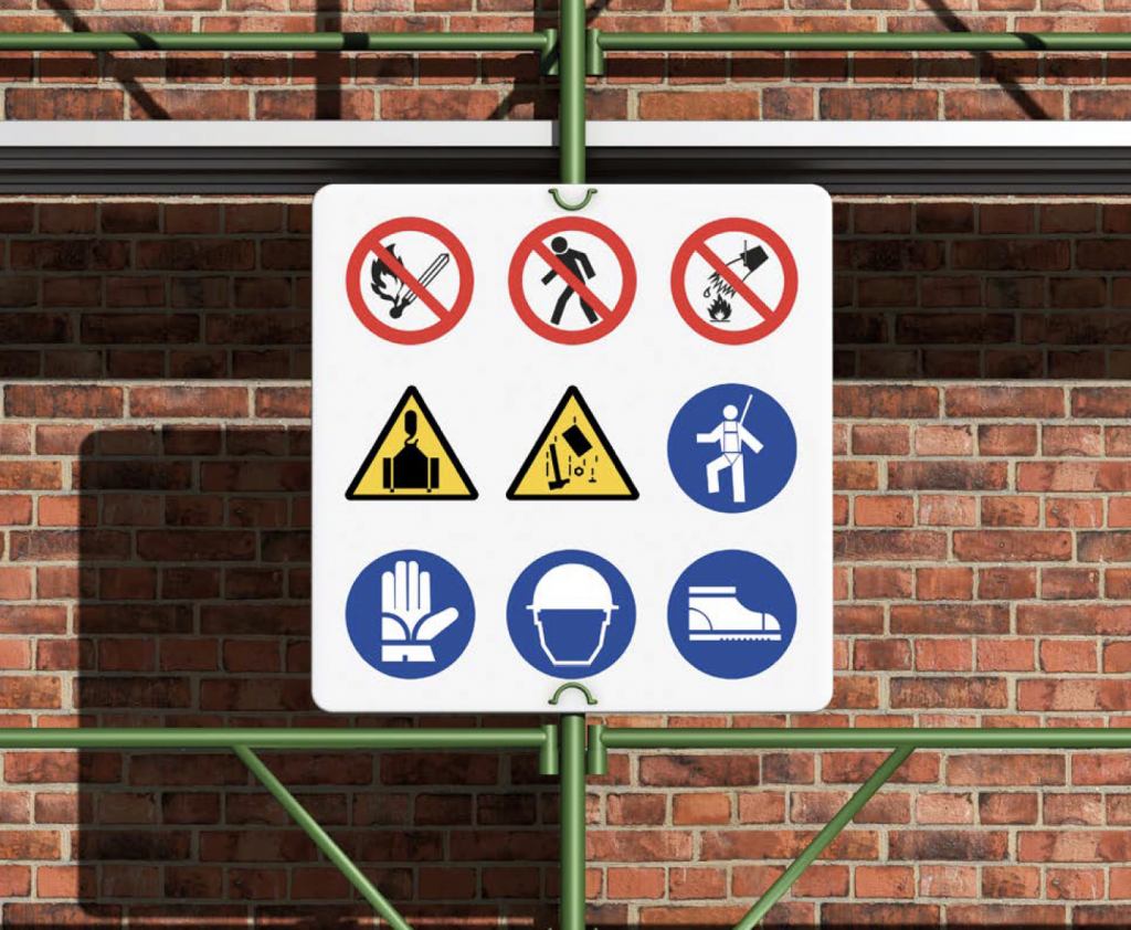 Строительные знаки охраны труда и техники безопасности