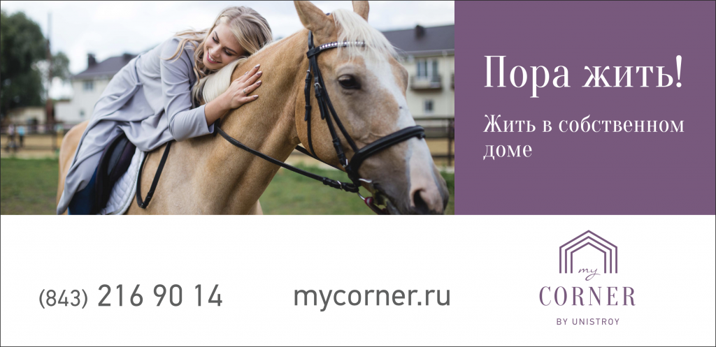 Рекламный банер с лошадью