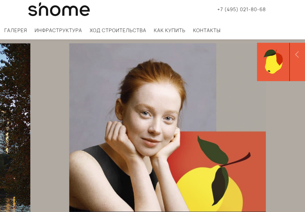 Дизайн на сайте "Shome House"