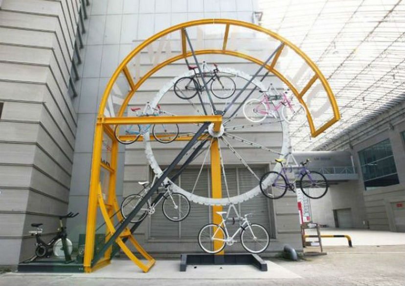 Велопарковка в форме колеса обозрения