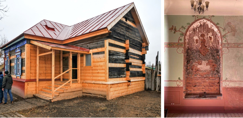 Деревянный дом до реставрации